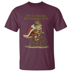 Chaotic Frog Meme T Shirt Off To Unsettle The Common Folk Vintage Unhinged Humor TS10 Maroon Print Your Wear