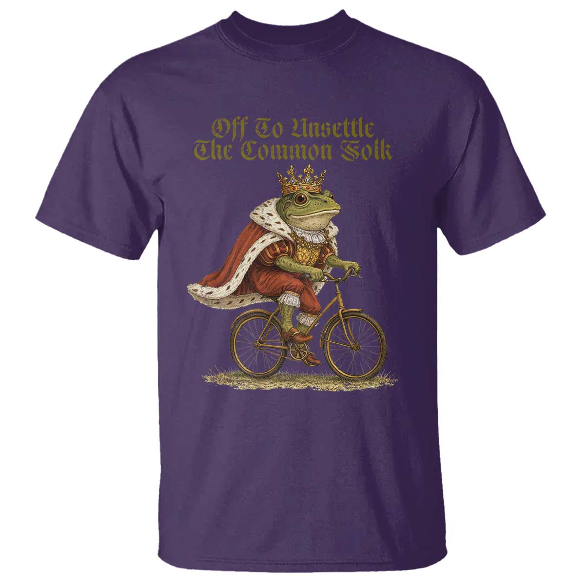 Chaotic Frog Meme T Shirt Off To Unsettle The Common Folk Vintage Unhinged Humor TS10 Purple Print Your Wear