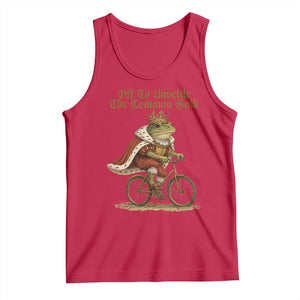Chaotic Frog Meme Tank Top Off To Unsettle The Common Folk Vintage Unhinged Humor TS10 Red Print Your Wear
