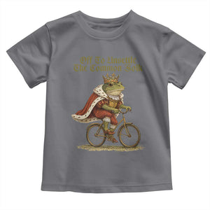 Chaotic Frog Meme Toddler T Shirt Off To Unsettle The Common Folk Vintage Unhinged Humor TS10 Charcoal Print Your Wear