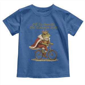 Chaotic Frog Meme Toddler T Shirt Off To Unsettle The Common Folk Vintage Unhinged Humor TS10 Royal Blue Print Your Wear