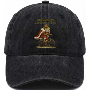 Chaotic Frog Meme Washed Cotton Baseball Cap Off To Unsettle The Common Folk Vintage Unhinged Humor TS10 Print Your Wear