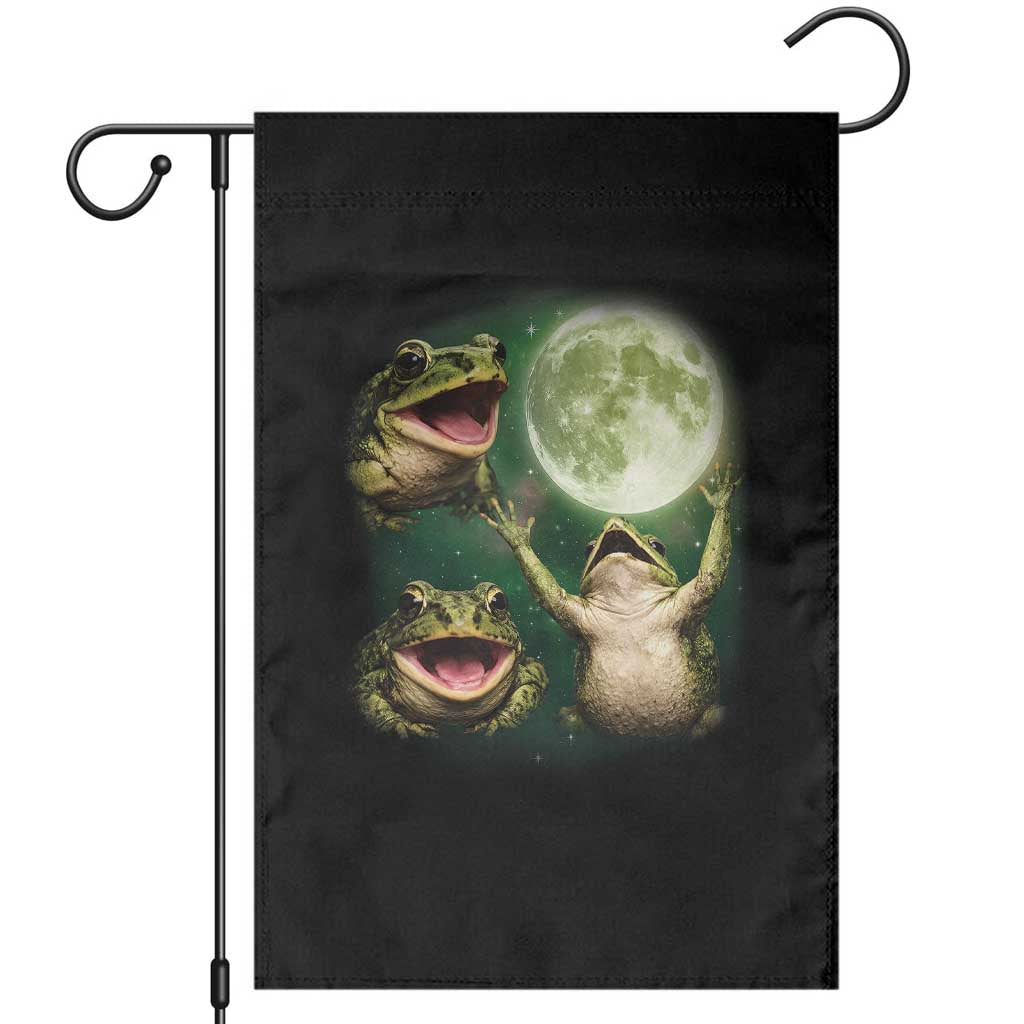 Frog Moon Vintage Graphic Garden Flag Retro Amphibian Nature Cottagecore Gift TS10 Black Print Your Wear