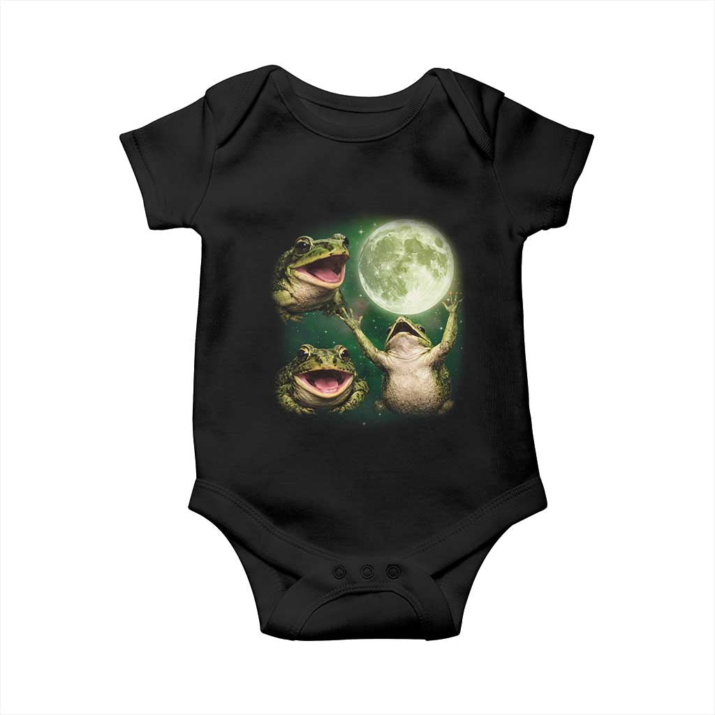 Frog Moon Vintage Graphic Baby Onesie Retro Amphibian Nature Cottagecore Gift TS10 Black Print Your Wear