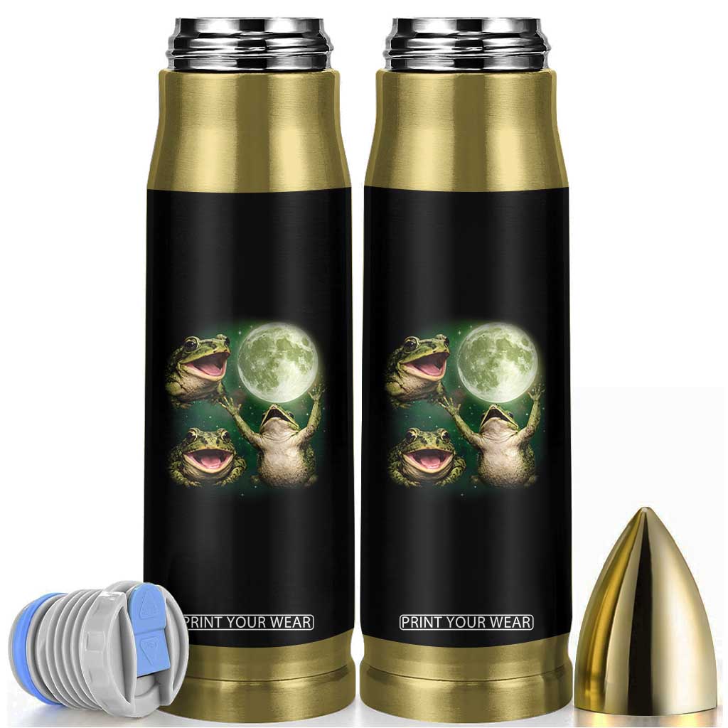 Frog Moon Vintage Graphic Bullet Tumbler Retro Amphibian Nature Cottagecore Gift TS10 Black Print Your Wear