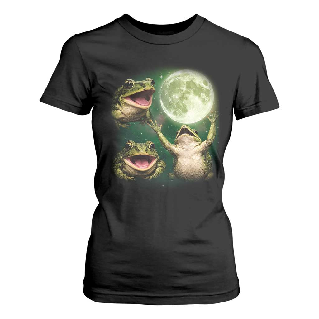 Frog Moon Vintage Graphic T Shirt For Women Retro Amphibian Nature Cottagecore Gift TS10 Black Print Your Wear