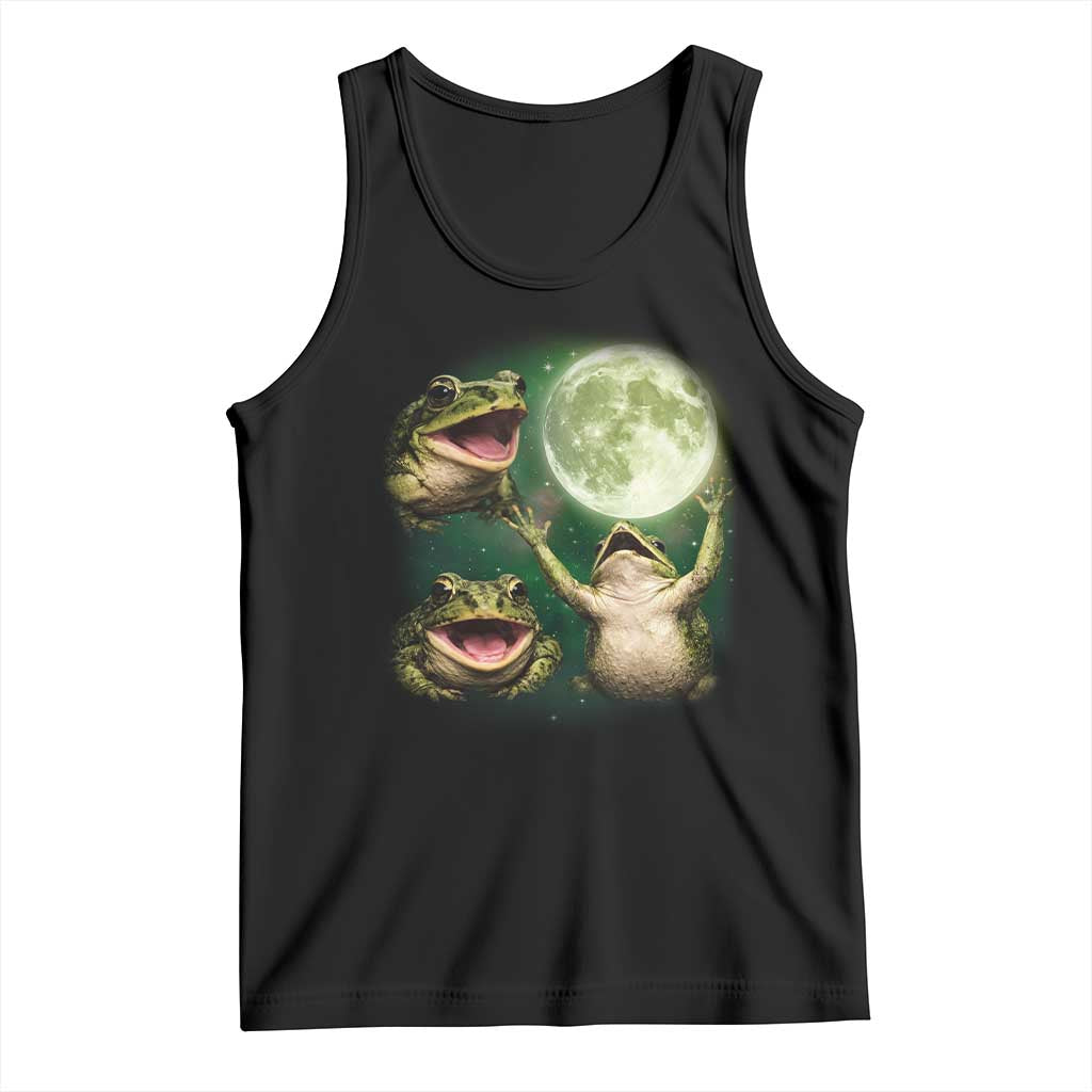 Frog Moon Vintage Graphic Tank Top Retro Amphibian Nature Cottagecore Gift TS10 Black Print Your Wear