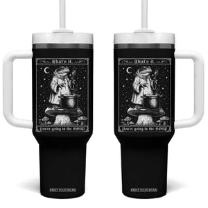 Frog Meme Tumbler With Handle Thats It Youre Going In The Soup Funny Weirdcore TS10 One Size: 40 oz Black Print Your Wear