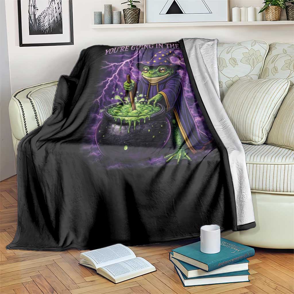 Frog Meme Throw Blanket Vintage Graphic Thats It Youre Going In The Soup TS10 Print Your Wear