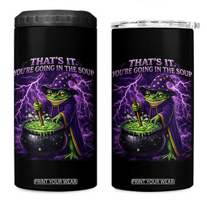 Frog Meme 4 in 1 Can Cooler Tumbler Vintage Graphic Thats It Youre Going In The Soup TS10 One Size: 16 oz Black Print Your Wear
