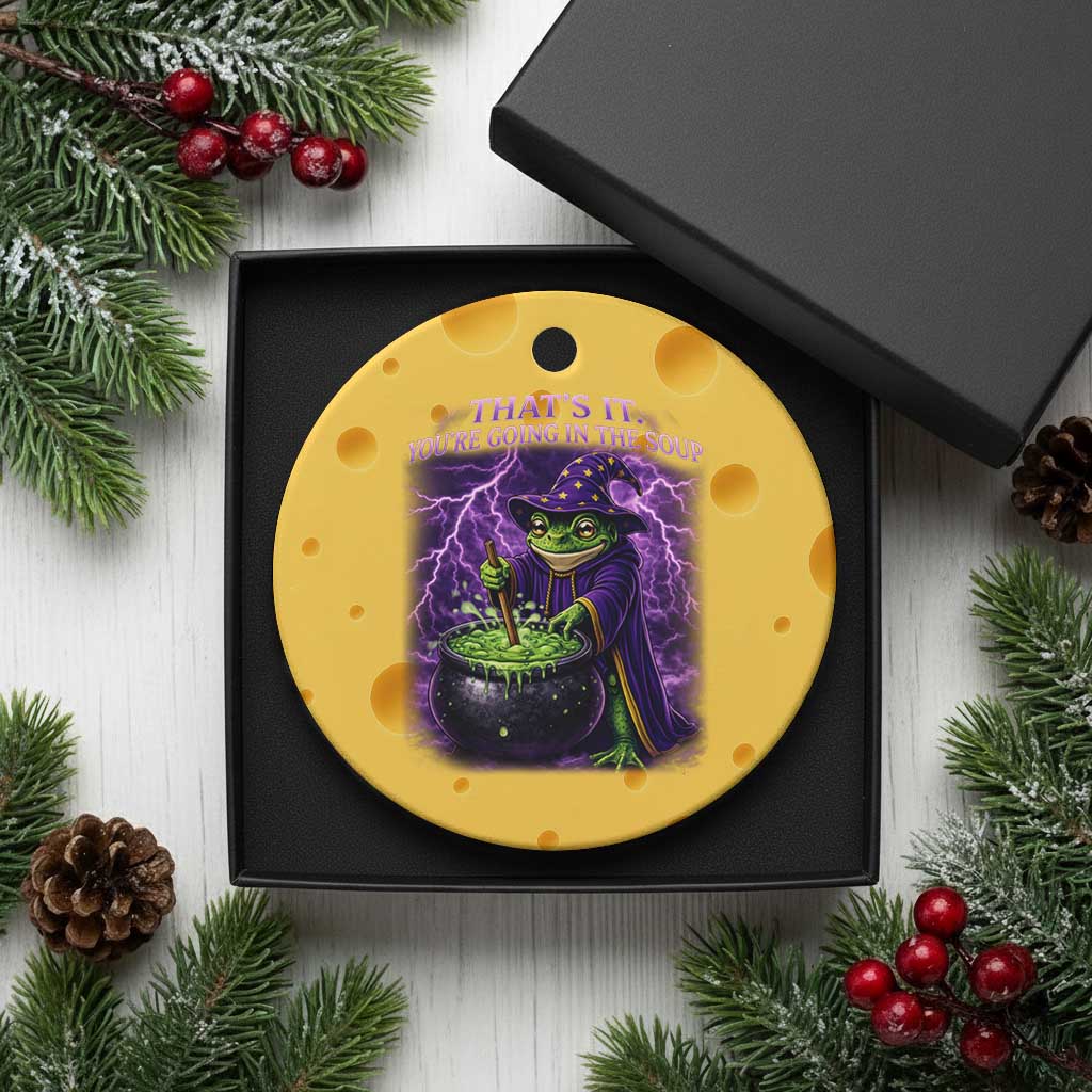 Frog Meme Ceramic Ornament Vintage Graphic Thats It Youre Going In The Soup TS10 1pc Yellow Cheese Print Your Wear