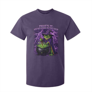 Frog Meme T Shirt For Kid Vintage Graphic Thats It Youre Going In The Soup TS10 Purple Print Your Wear