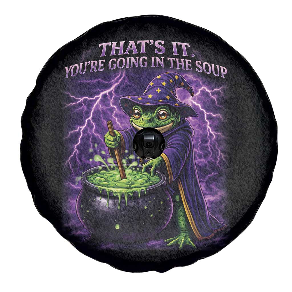 Frog Meme Spare Tire Cover Vintage Graphic Thats It Youre Going In The Soup TS10 Print Your Wear