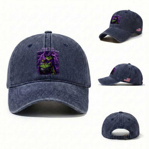 Frog Meme Washed Cotton Baseball Cap Vintage Graphic Thats It Youre Going In The Soup TS10 Washed Cap Universal Fit Navy Print Your Wear