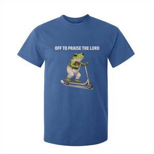 Funny Christian Frog T Shirt For Kid Off To Praise The Lord TS10 Royal Blue Print Your Wear
