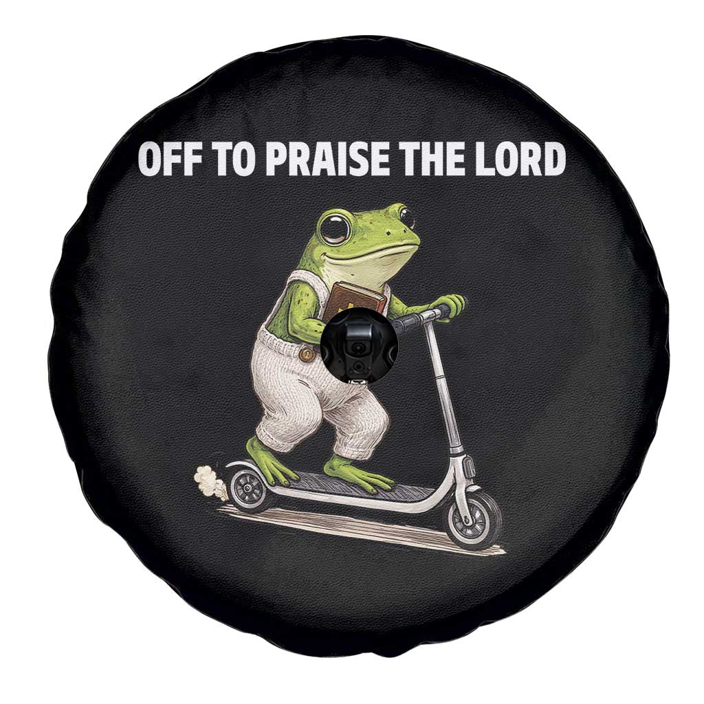 Funny Christian Frog Spare Tire Cover Off To Praise The Lord TS10 Print Your Wear