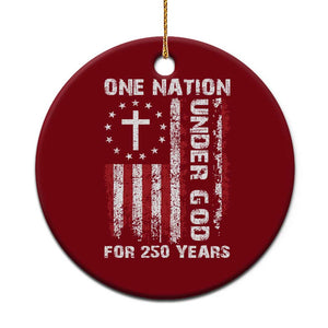 250 Years Anniversary Ceramic Ornament 250th Independence Day Freedom One Nation Under God US Flag TS10 1pc Red Print Your Wear