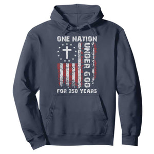 250 Years Anniversary Hoodie 250th Independence Day Freedom One Nation Under God US Flag TS10 Navy Print Your Wear