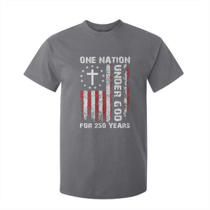250 Years Anniversary T Shirt For Kid 250th Independence Day Freedom One Nation Under God US Flag TS10 Charcoal Print Your Wear