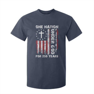 250 Years Anniversary T Shirt For Kid 250th Independence Day Freedom One Nation Under God US Flag TS10 Navy Print Your Wear