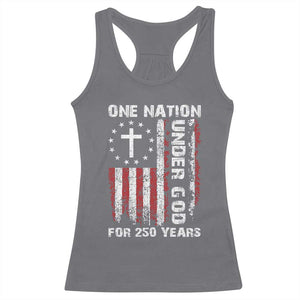 250 Years Anniversary Racerback Tank Top 250th Independence Day Freedom One Nation Under God US Flag TS10 Charcoal Print Your Wear