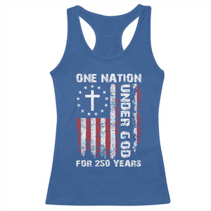 250 Years Anniversary Racerback Tank Top 250th Independence Day Freedom One Nation Under God US Flag TS10 Royal Blue Print Your Wear