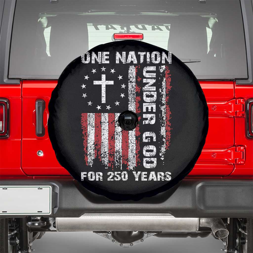 250 Years Anniversary Spare Tire Cover 250th Independence Day Freedom One Nation Under God US Flag TS10 Black Print Your Wear