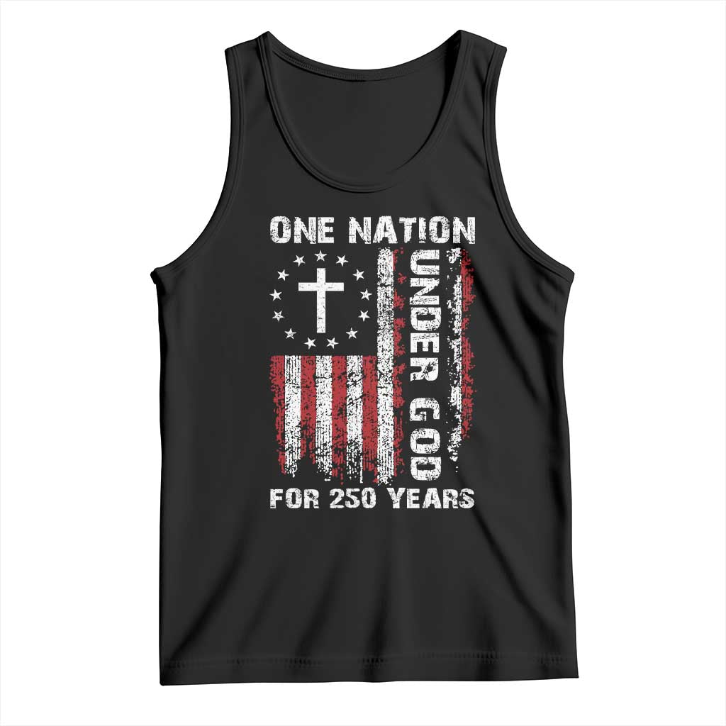 250 Years Anniversary Tank Top 250th Independence Day Freedom One Nation Under God US Flag TS10 Black Print Your Wear