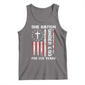 250 Years Anniversary Tank Top 250th Independence Day Freedom One Nation Under God US Flag TS10 Deep Heather Print Your Wear