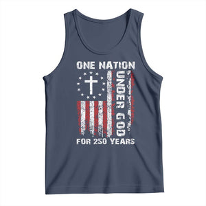 250 Years Anniversary Tank Top 250th Independence Day Freedom One Nation Under God US Flag TS10 Navy Print Your Wear