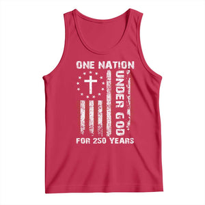 250 Years Anniversary Tank Top 250th Independence Day Freedom One Nation Under God US Flag TS10 Red Print Your Wear