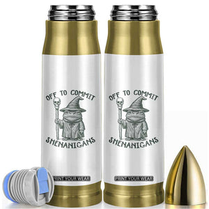 Wizard Frog Bullet Tumbler Funny Off to Commit Shenanigans TS10 White Print Your Wear
