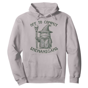 Wizard Frog Hoodie Funny Off to Commit Shenanigans TS10 Ice Gray Print Your Wear