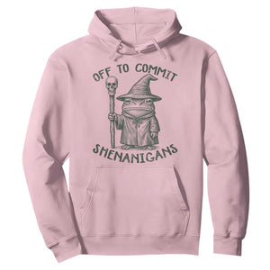 Wizard Frog Hoodie Funny Off to Commit Shenanigans TS10 Light Pink Print Your Wear