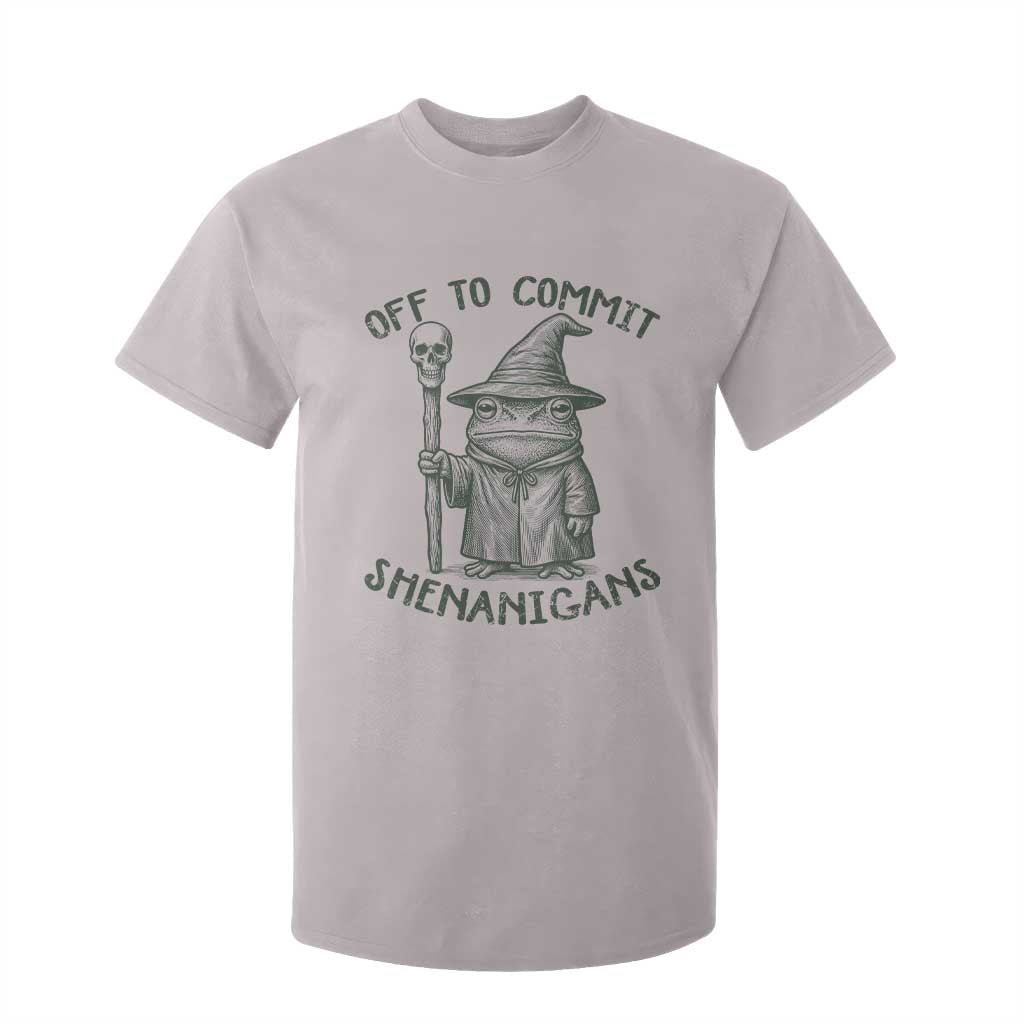 Wizard Frog T Shirt For Kid Funny Off to Commit Shenanigans TS10 Ice Gray Print Your Wear