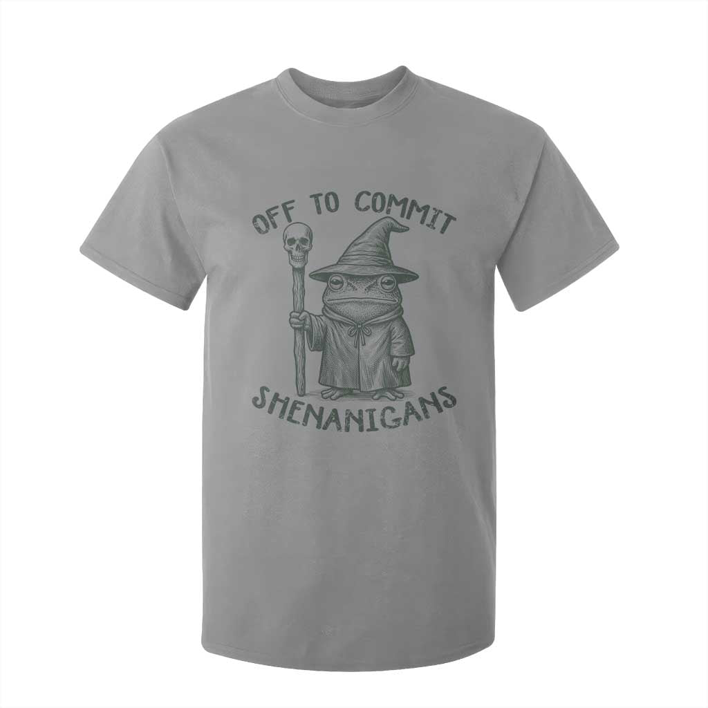 Wizard Frog T Shirt For Kid Funny Off to Commit Shenanigans TS10 Sport Gray Print Your Wear