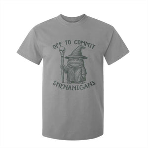 Wizard Frog T Shirt For Kid Funny Off to Commit Shenanigans TS10 Sport Gray Print Your Wear