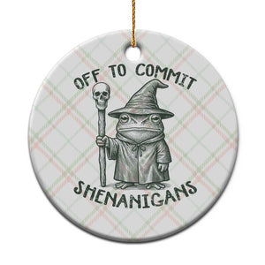 Wizard Frog Ceramic Ornament Funny Off to Commit Shenanigans TS10 1pc Christmas Plaid Print Your Wear