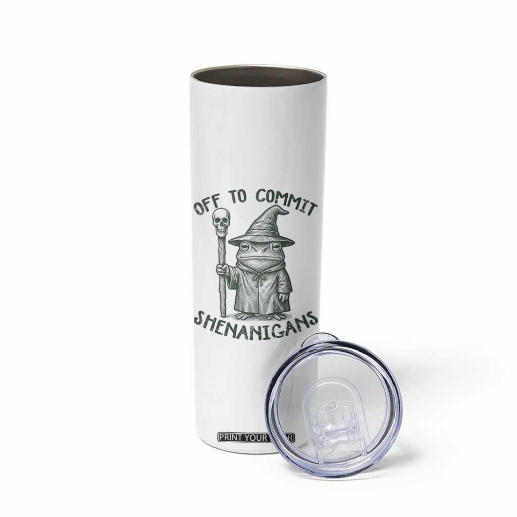 Wizard Frog Skinny Tumbler - Funny Off to Commit Shenanigans - Stainless Steel Drinkware TS10 Print Your Wear