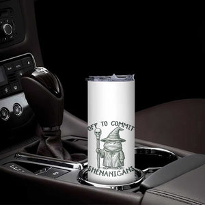 Wizard Frog Skinny Tumbler - Funny Off to Commit Shenanigans - Stainless Steel Drinkware TS10 Print Your Wear