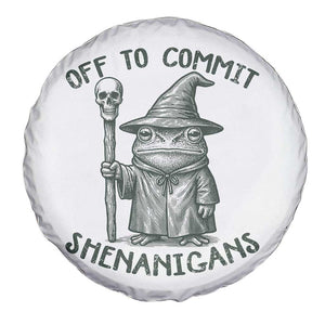 Wizard Frog Spare Tire Cover Funny Off to Commit Shenanigans TS10 Print Your Wear