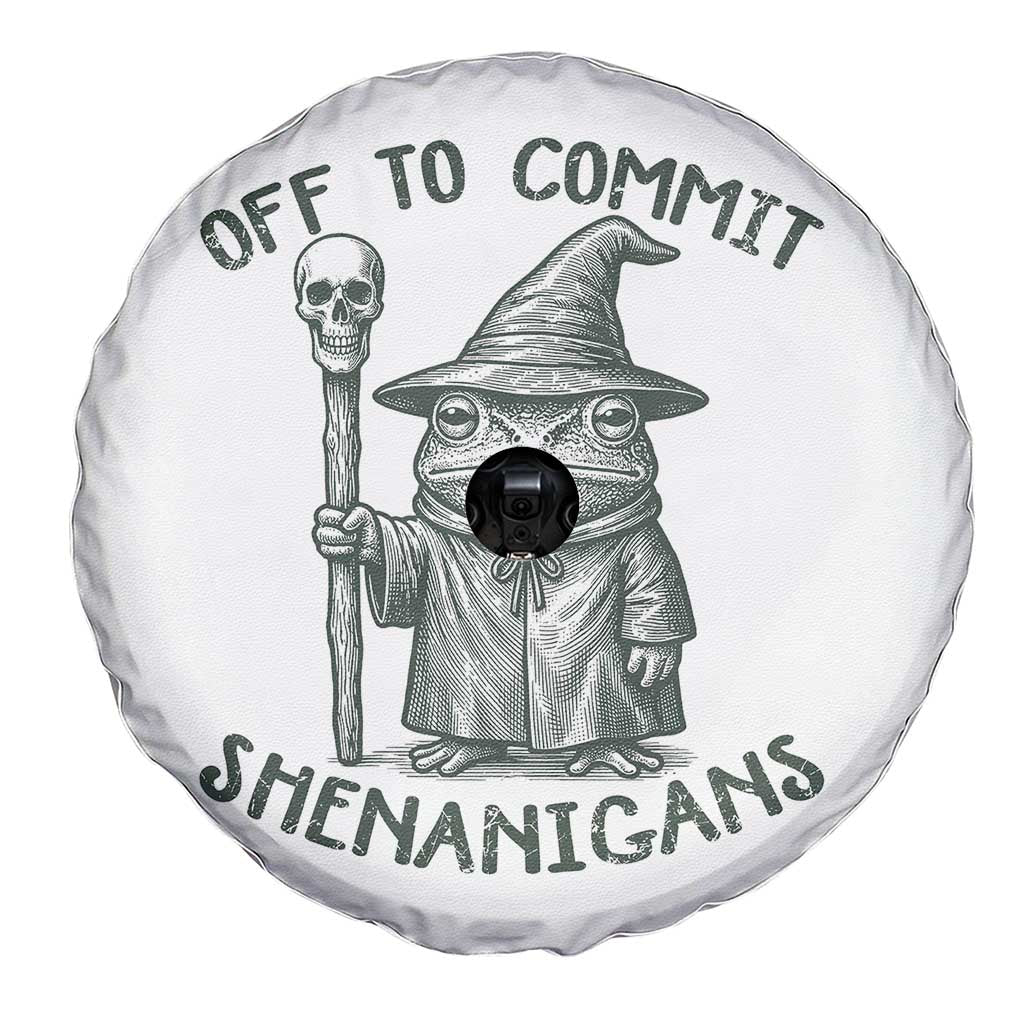Wizard Frog Spare Tire Cover Funny Off to Commit Shenanigans TS10 Print Your Wear