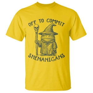 Wizard Frog T Shirt Funny Off to Commit Shenanigans TS10 Daisy Print Your Wear