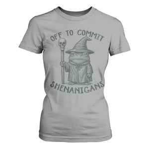 Wizard Frog T Shirt For Women Funny Off to Commit Shenanigans TS10 Sport Gray Print Your Wear