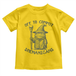 Wizard Frog Toddler T Shirt Funny Off to Commit Shenanigans TS10 Daisy Print Your Wear