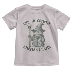 Wizard Frog Toddler T Shirt Funny Off to Commit Shenanigans TS10 Ice Gray Print Your Wear