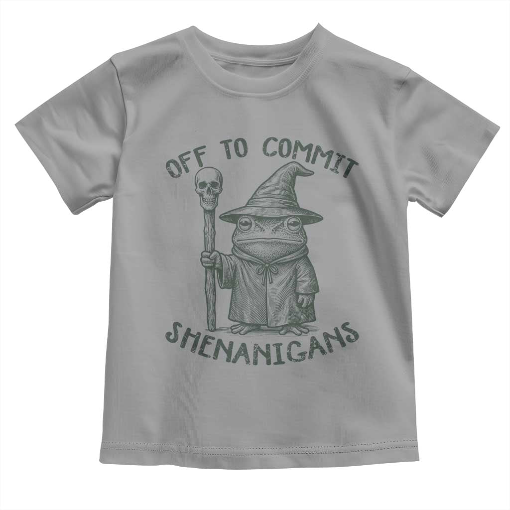 Wizard Frog Toddler T Shirt Funny Off to Commit Shenanigans TS10 Sport Gray Print Your Wear