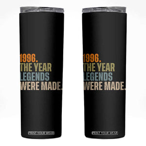 30th Birthday Gift For Men Skinny Tumbler Vintage 1996 30 Years Old Birthday TS10 Black Print Your Wear