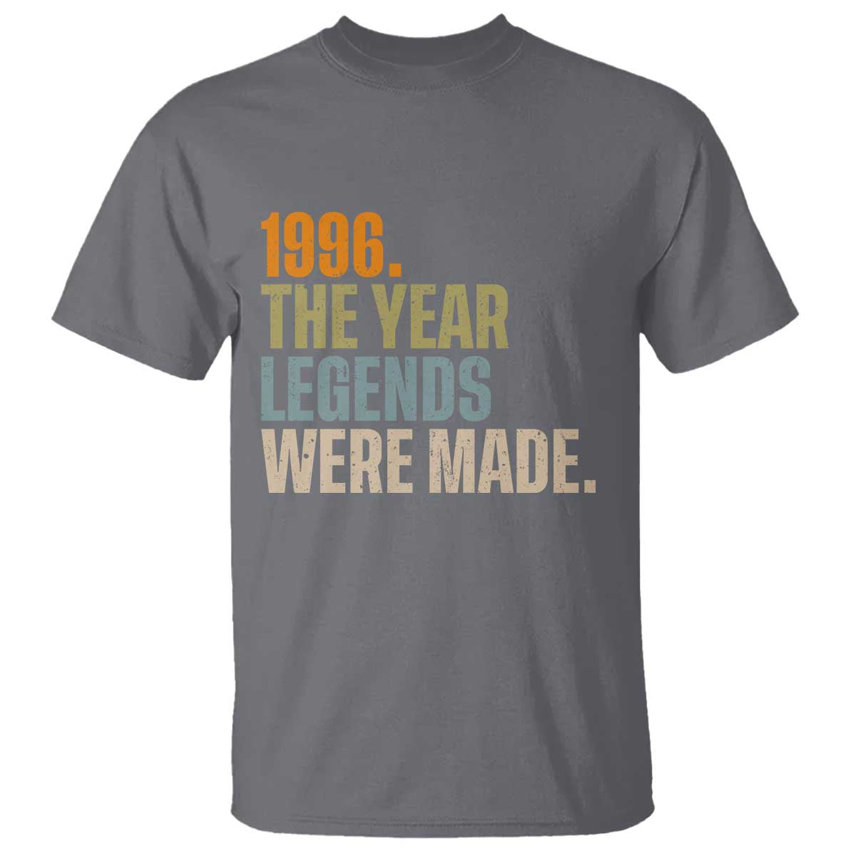 30th Birthday Gift For Men T Shirt Vintage 1996 30 Years Old Birthday TS10 Charcoal Print Your Wear