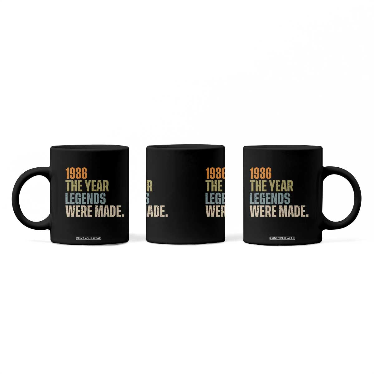 90th Birthday Gift For Men Coffee Mug Vintage 1936 90 Years Old Birthday TS10 Print Your Wear
